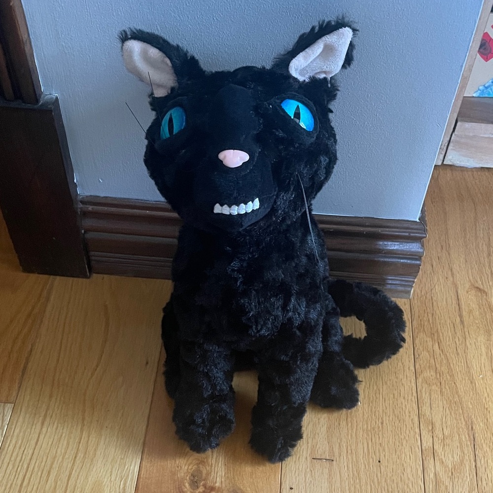 Black Plush Cat Stuffed Animal - Coraline Cat
